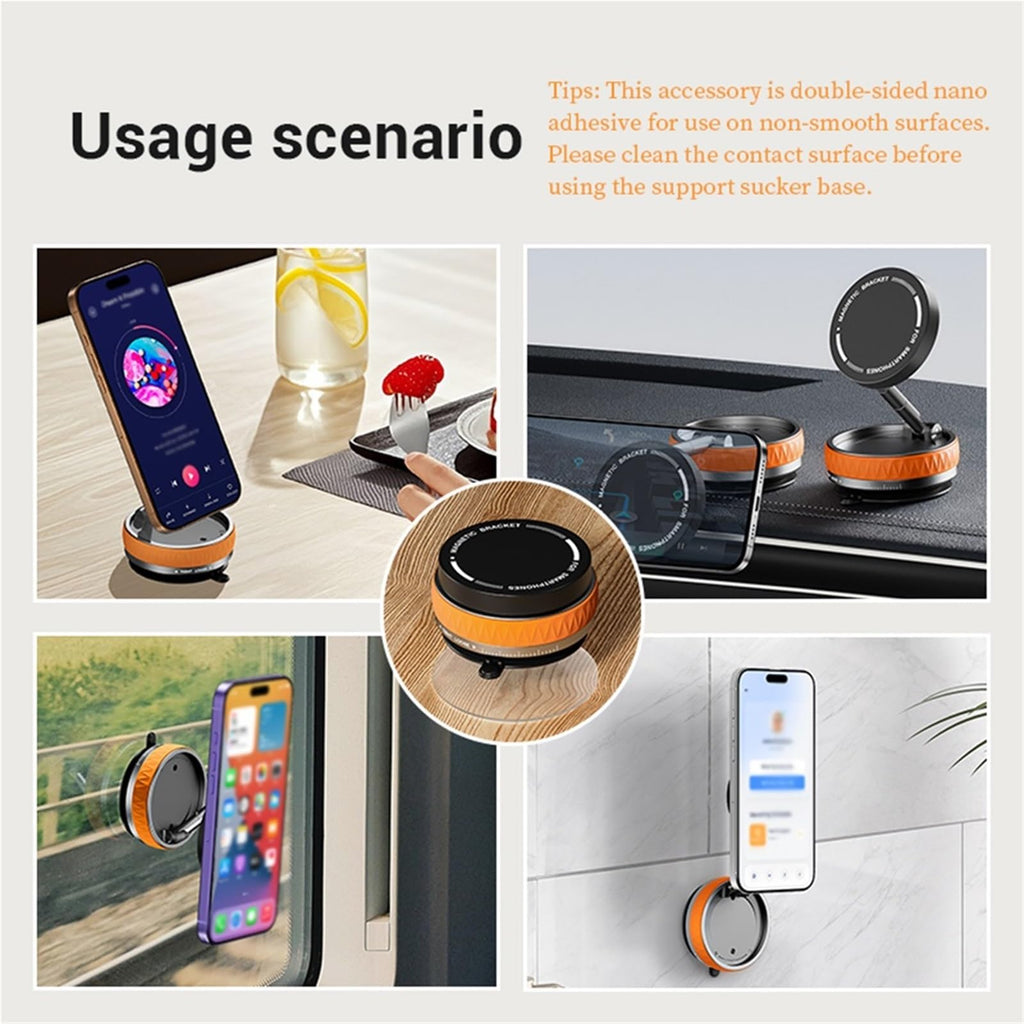 PMYYFC Magnetic Vacuum Phone Holder with 360° Rotation