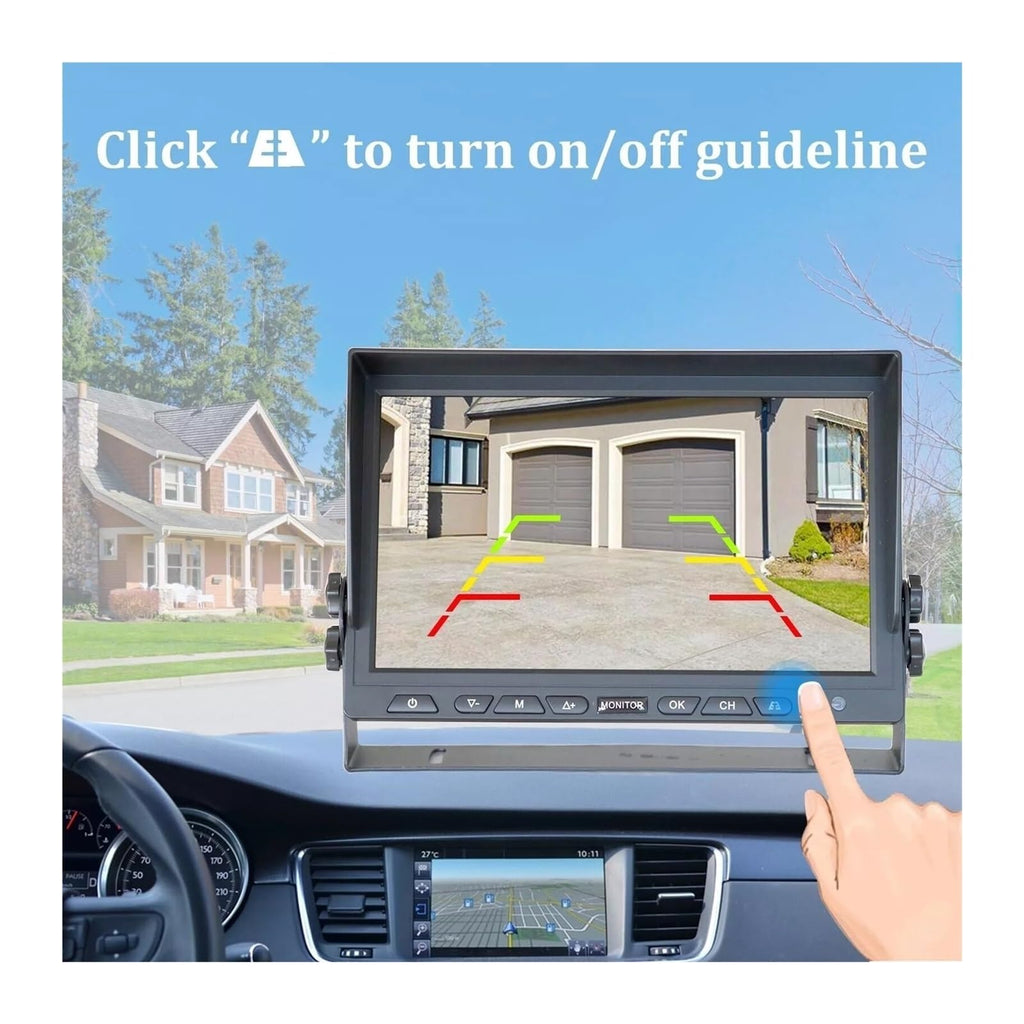 Wireless 10.1-Inch Quad DVR Monitor Solar Camera Kit