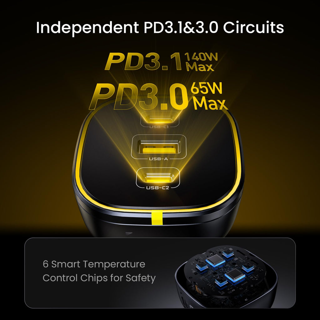 AOHI 165W Laptop Car Charger with 40000mAh Power Bank