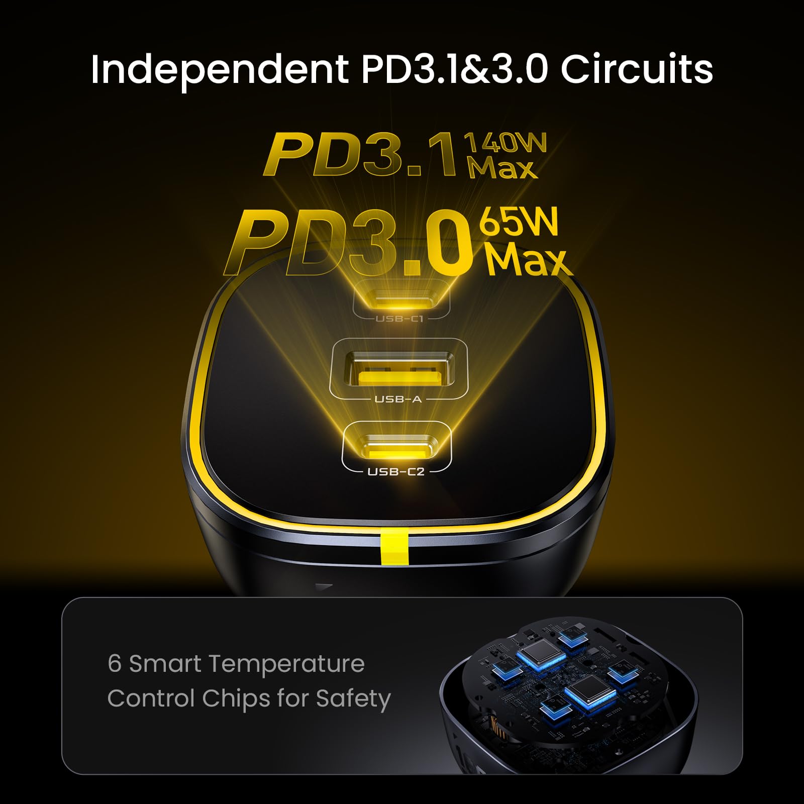 AOHI 165W Laptop Car Charger with 40000mAh Power Bank