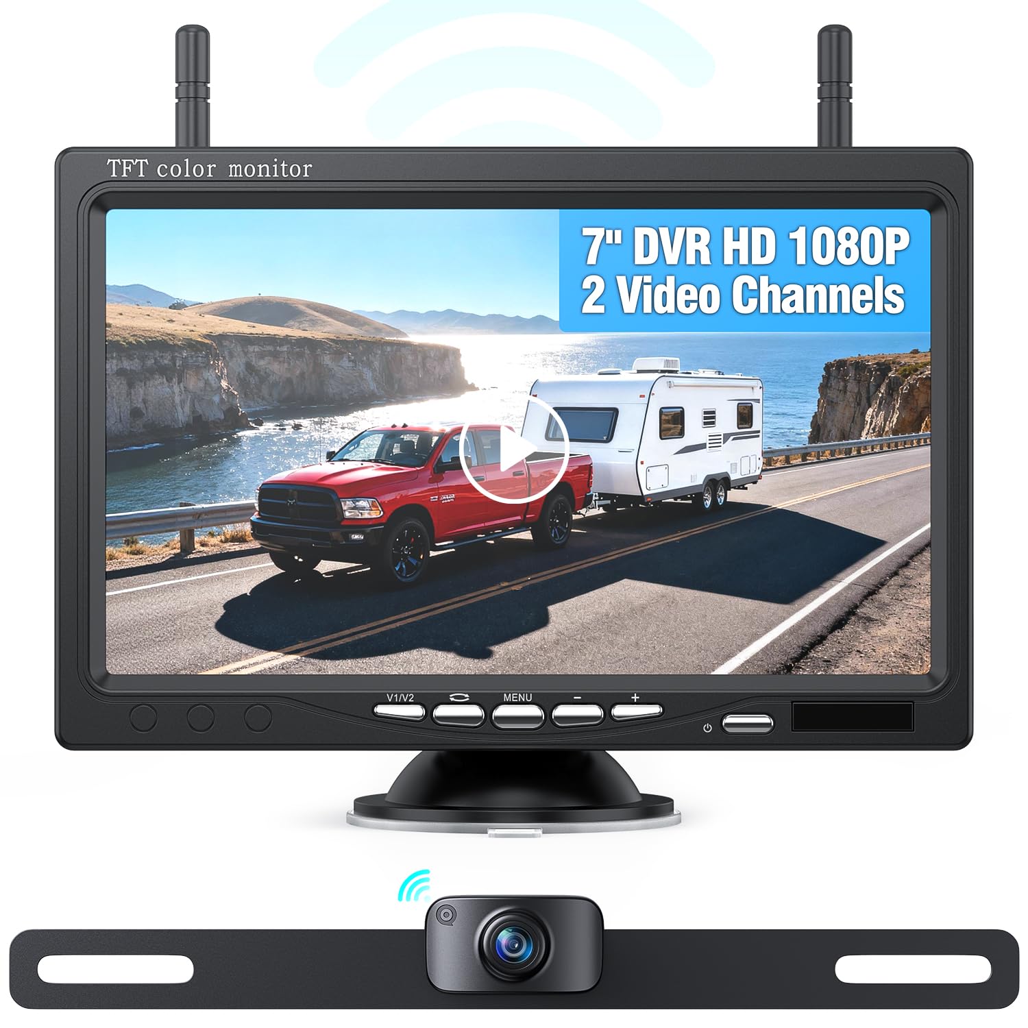 eRapta Waterproof Backup Camera Monitor Kit