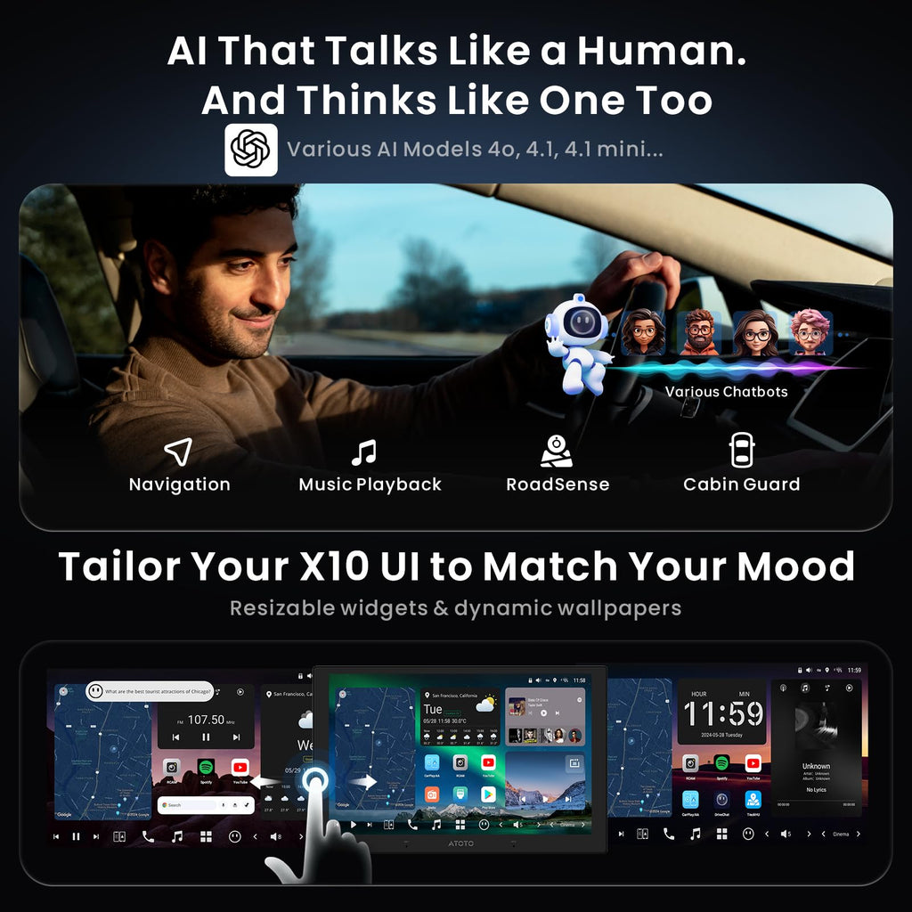 ATOTOZONE X10 AI Android Touchscreen Car Stereo