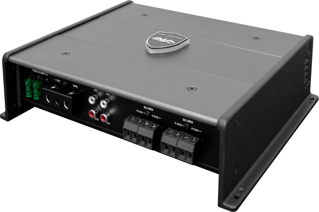 Wet Sounds REV 12-HD White Tower Speaker Amp Bundle