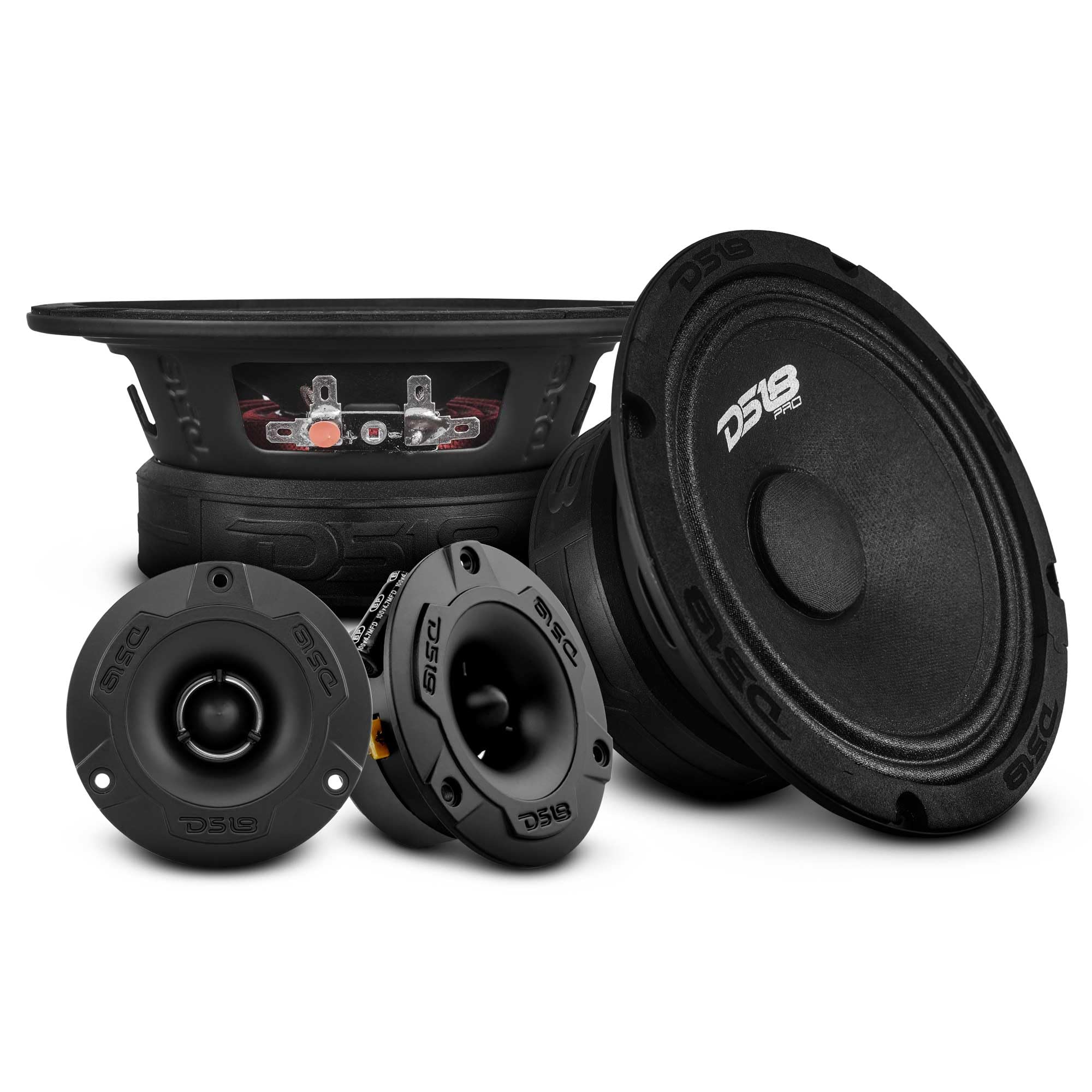 DS18 PRO-X6.4BMPK 6.5-Inch Speaker and Tweeter Package