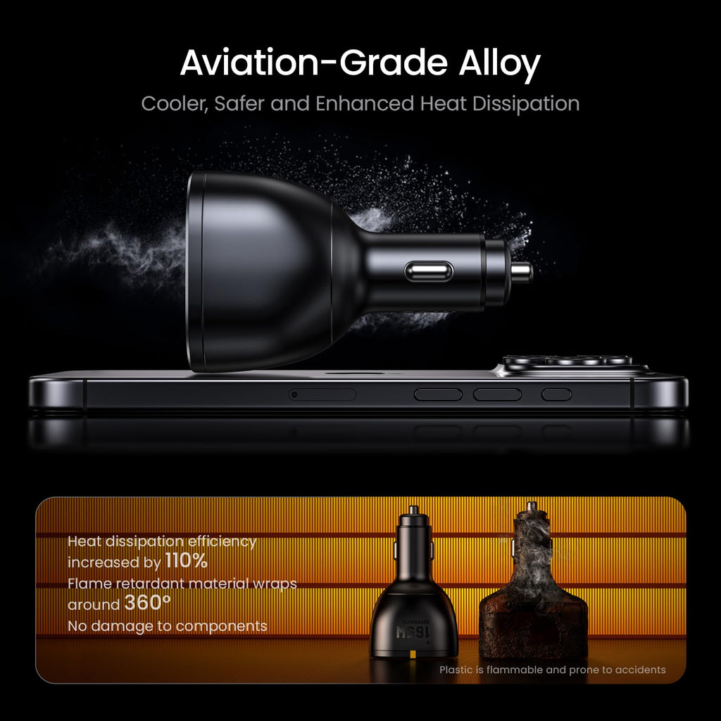 AOHI 165W Laptop Car Charger with 40000mAh Power Bank