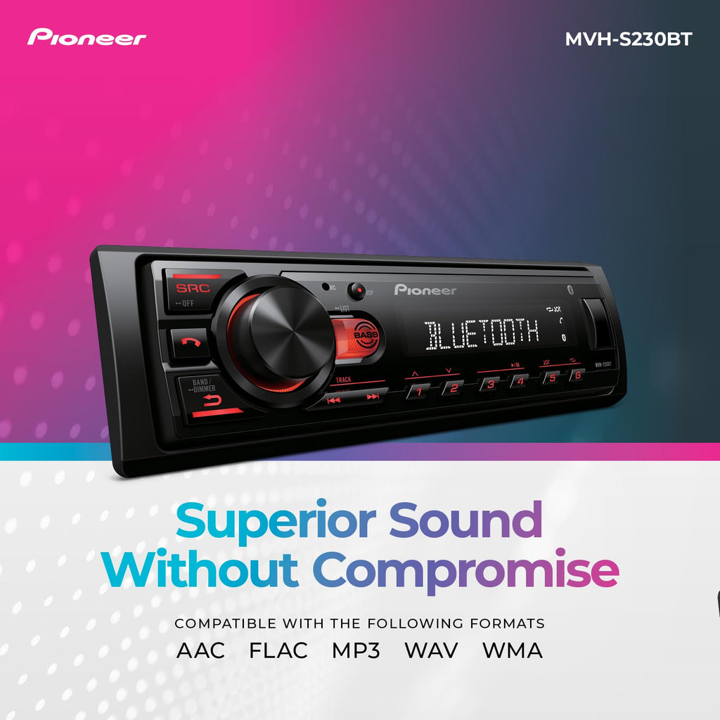 Pioneer MVH-S230BT Bluetooth USB Media Receiver