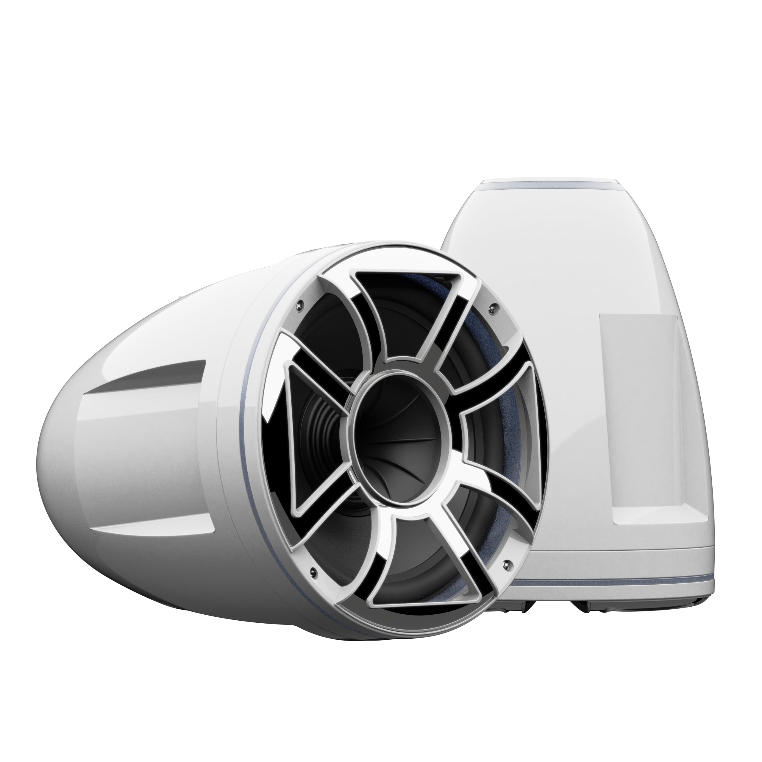 Wet Sounds REV 12-HD White Tower Speaker Amp Bundle
