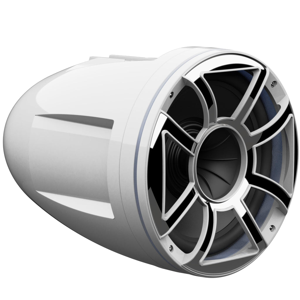 Wet Sounds REV 12-HD White Tower Speaker Amp Bundle