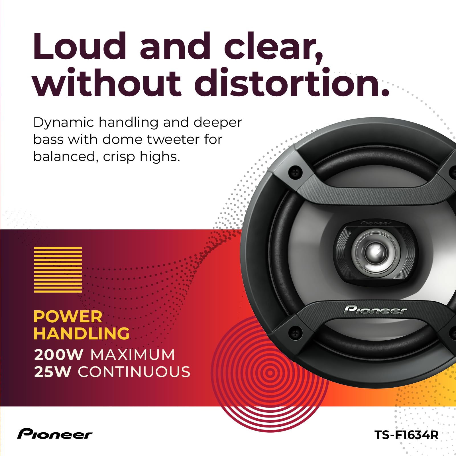 Pioneer A-Series Standard Full-Range Car Speaker Pair