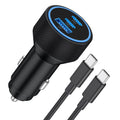 WODENTA USB-C Fast Car Charger with C-to-C Cable