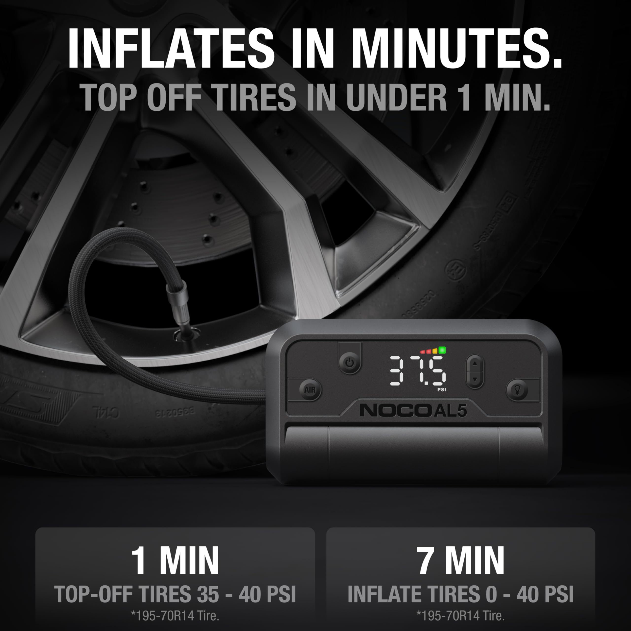 NOCO Air AL5 Cordless Tire Inflator with USB-C