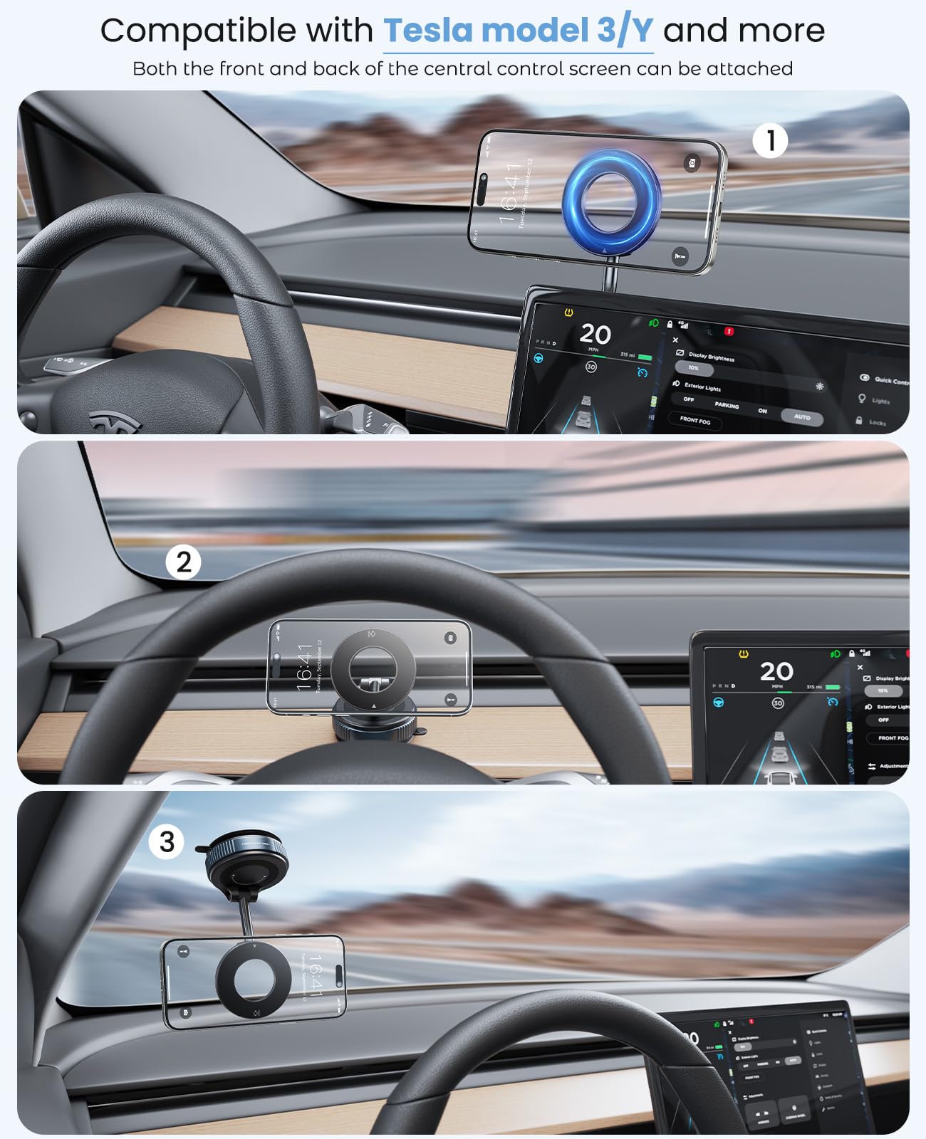 Jononser MagSafe Magnetic Suction Cup Phone Mount