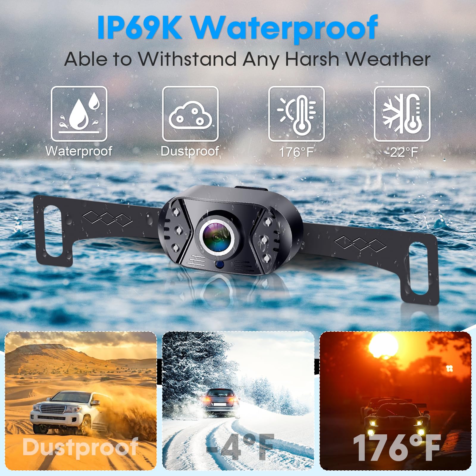 LeeKooLuu 1080P Wired Backup Camera for Cars and Trucks