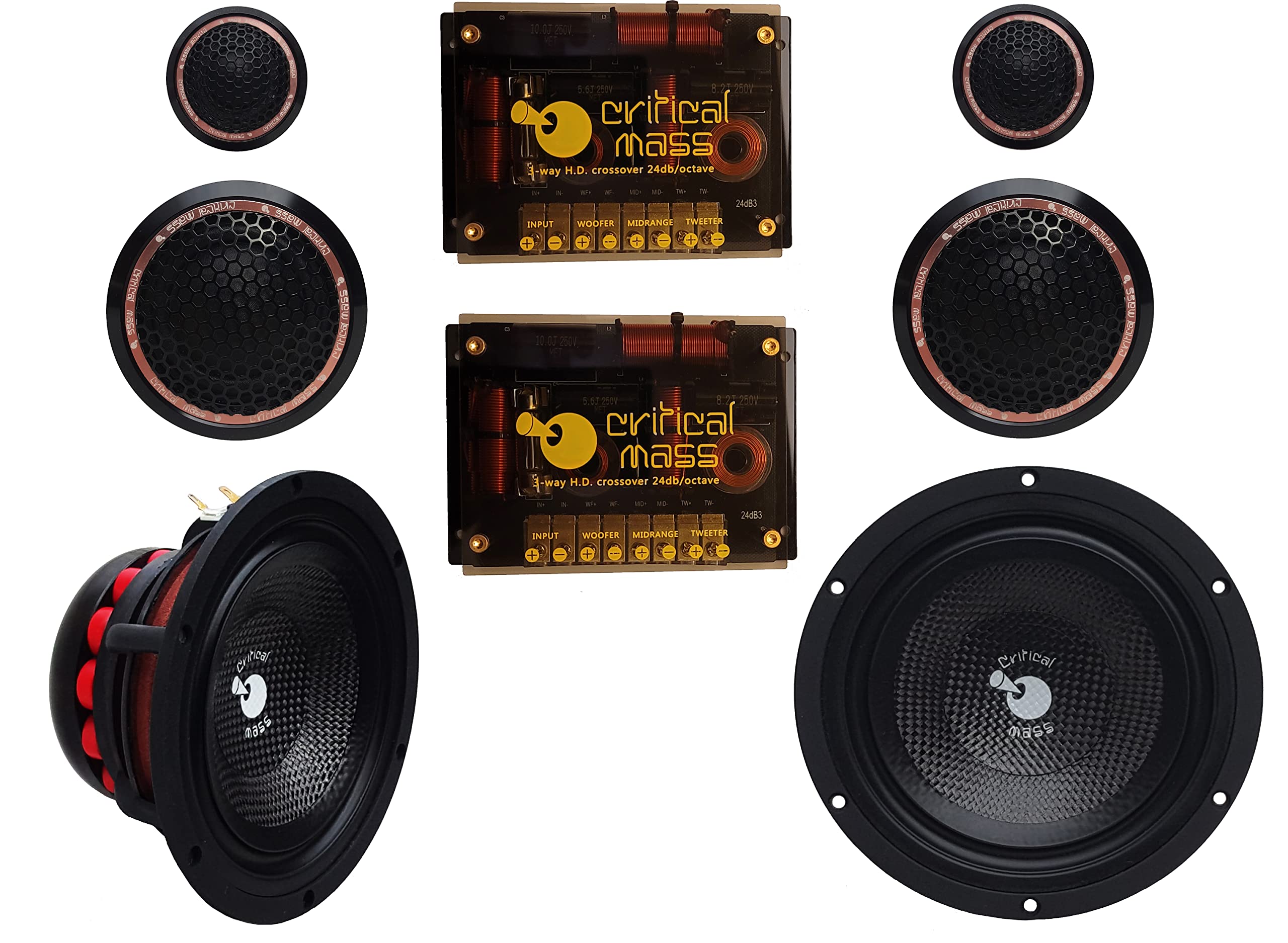 Critical Mass C-6531 6.5-Inch 3-Way Component Speaker Set