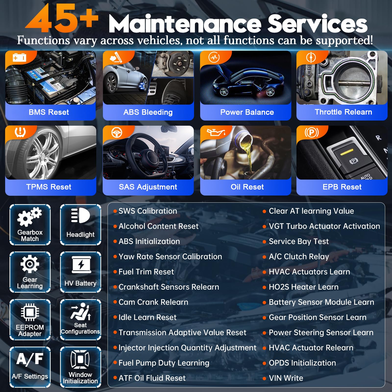 XTOOL D9S Wireless OBD2 Scanner with ECU Coding