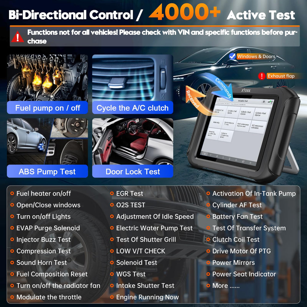 XTOOL D9S Wireless OBD2 Scanner with ECU Coding