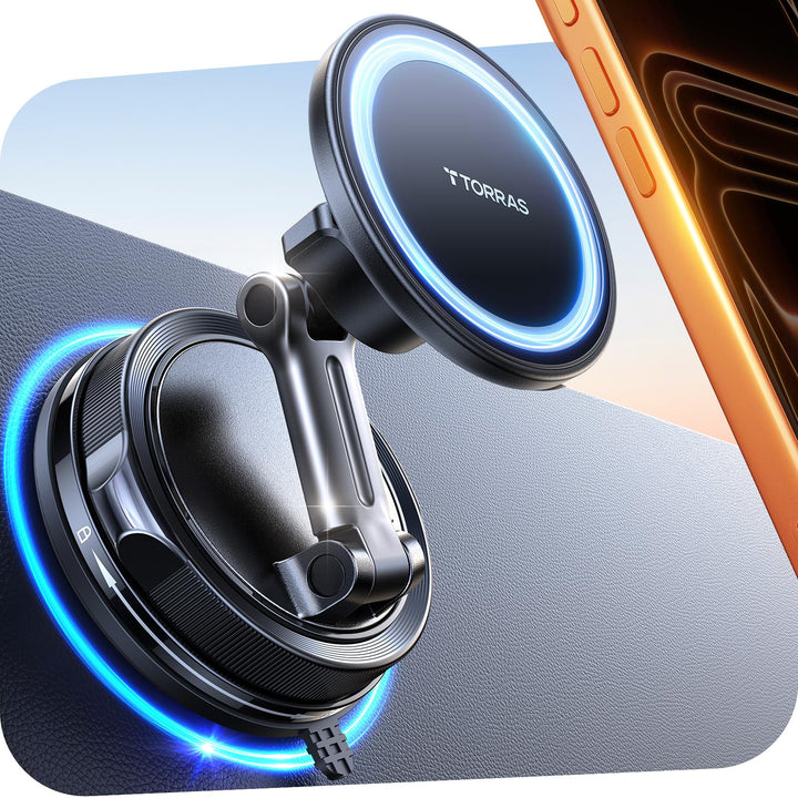 TORRAS 2026 MagSafe Vacuum Car Mount with 360° Holder