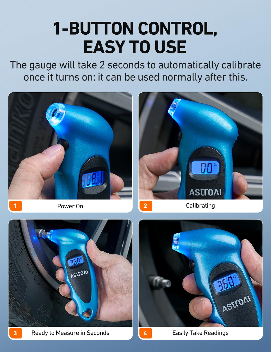 AstroAI 0-150 PSI Digital Tire Pressure Gauge