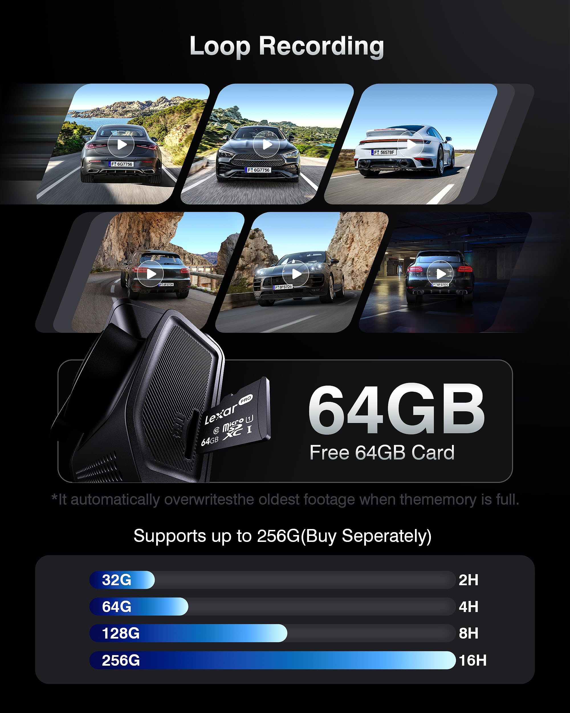 FAIMEE 4K+2K Front and Rear Dash Cam for Cars