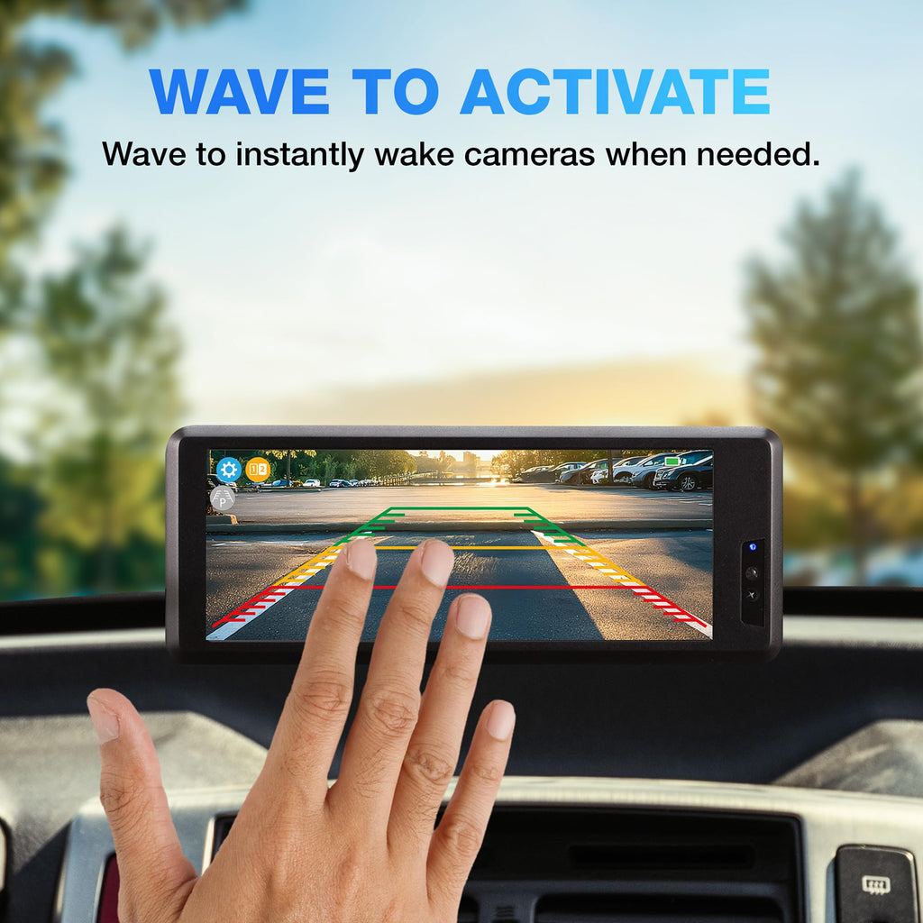 Type S Solar Wireless Dual Backup Camera with Monitor