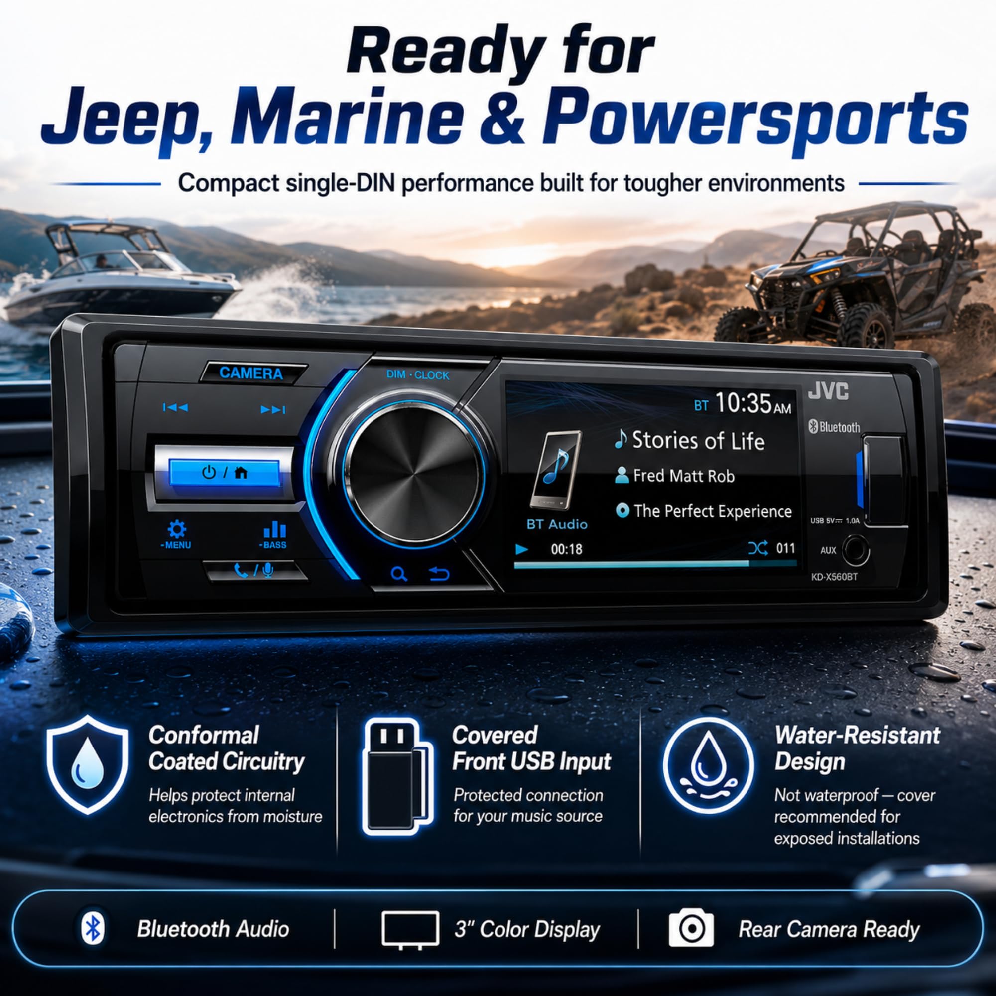 JVC KD-X560BT Bluetooth Digital Media Car Receiver