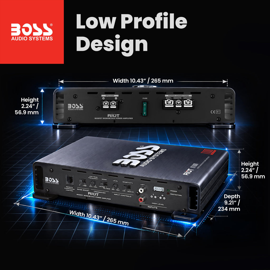 BOSS Audio Riot Series Car Subwoofer Amplifier