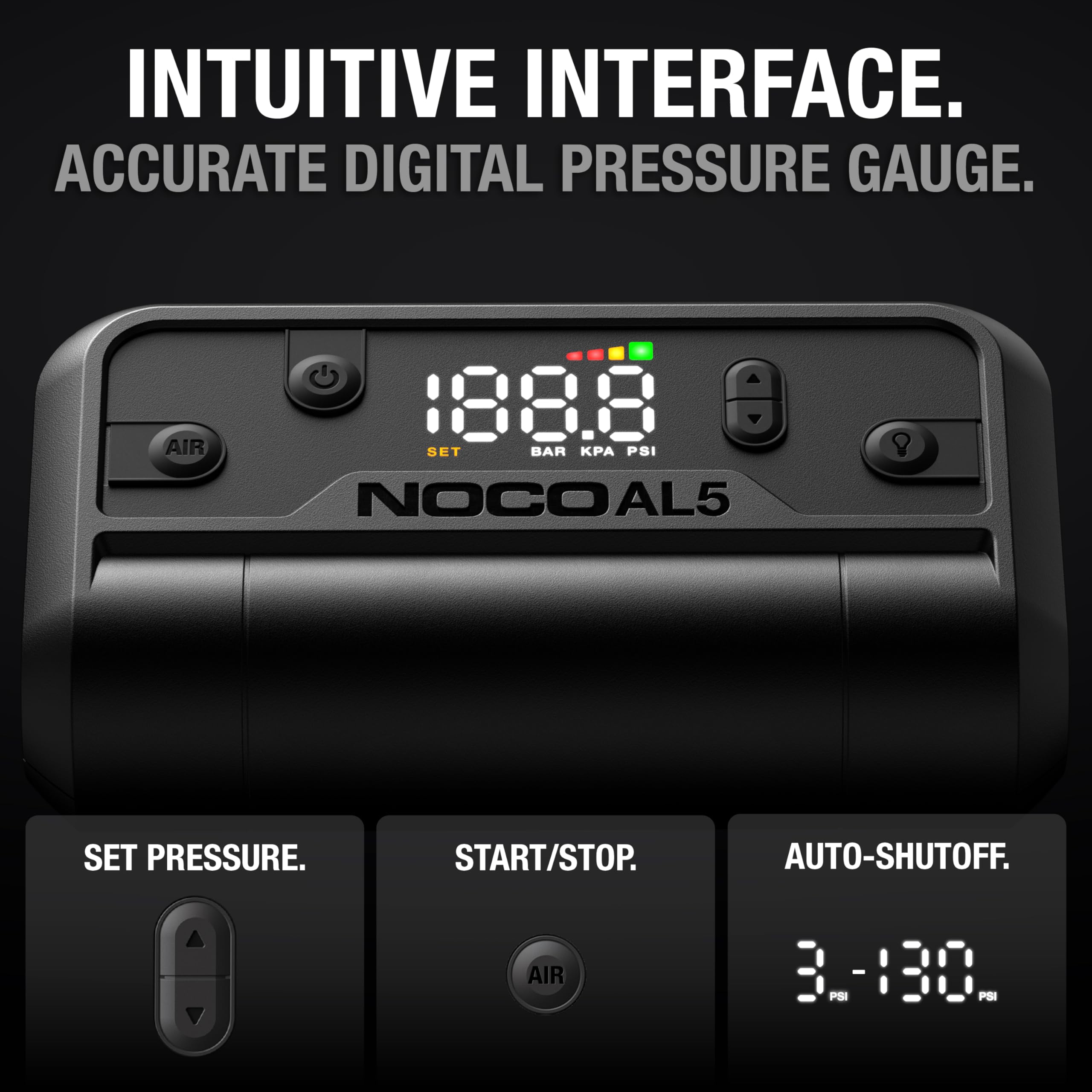 NOCO Air AL5 Cordless Tire Inflator with USB-C