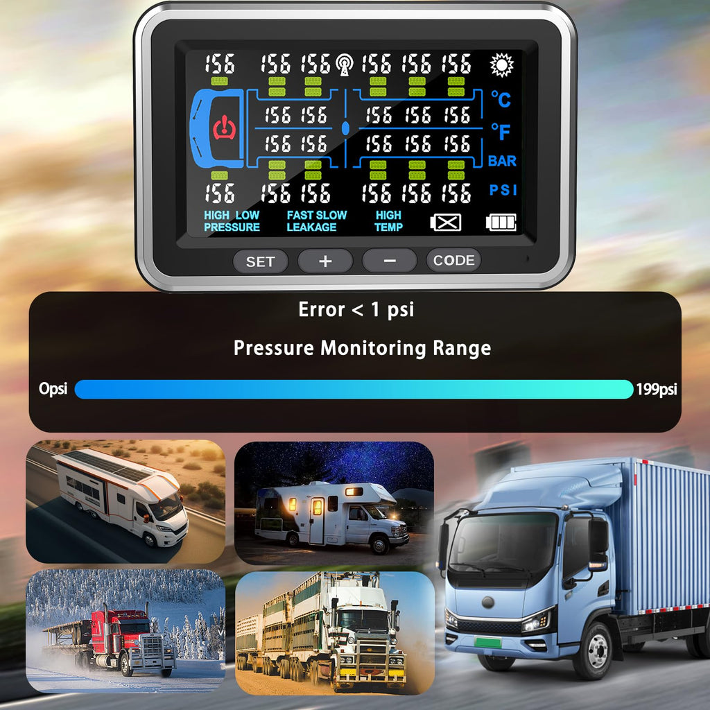 Tyona Heavy Duty Truck TPMS with 16-22 Sensors