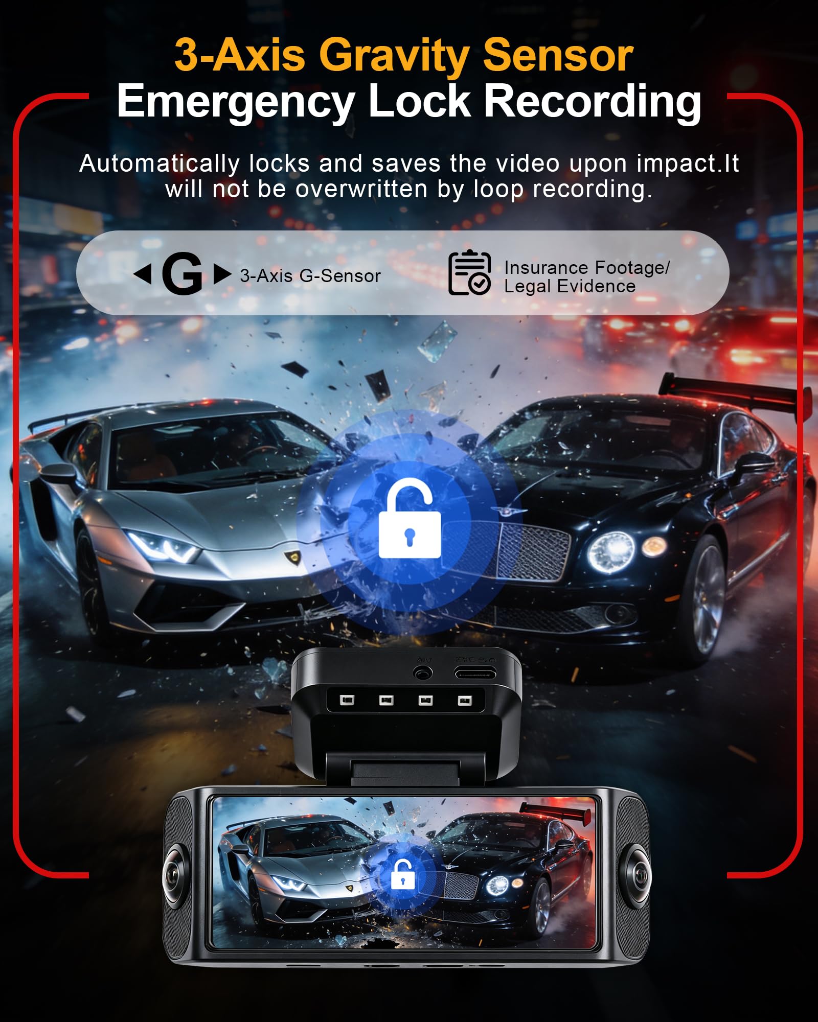 4-Channel 4K 360° Dash Cam with STARVIS 2 Night Vision