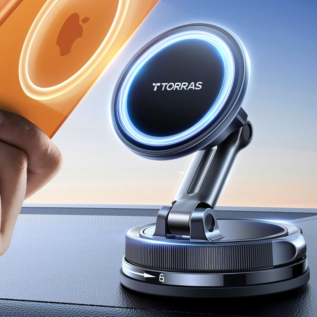 TORRAS 2026 MagSafe Vacuum Car Mount with 360° Holder