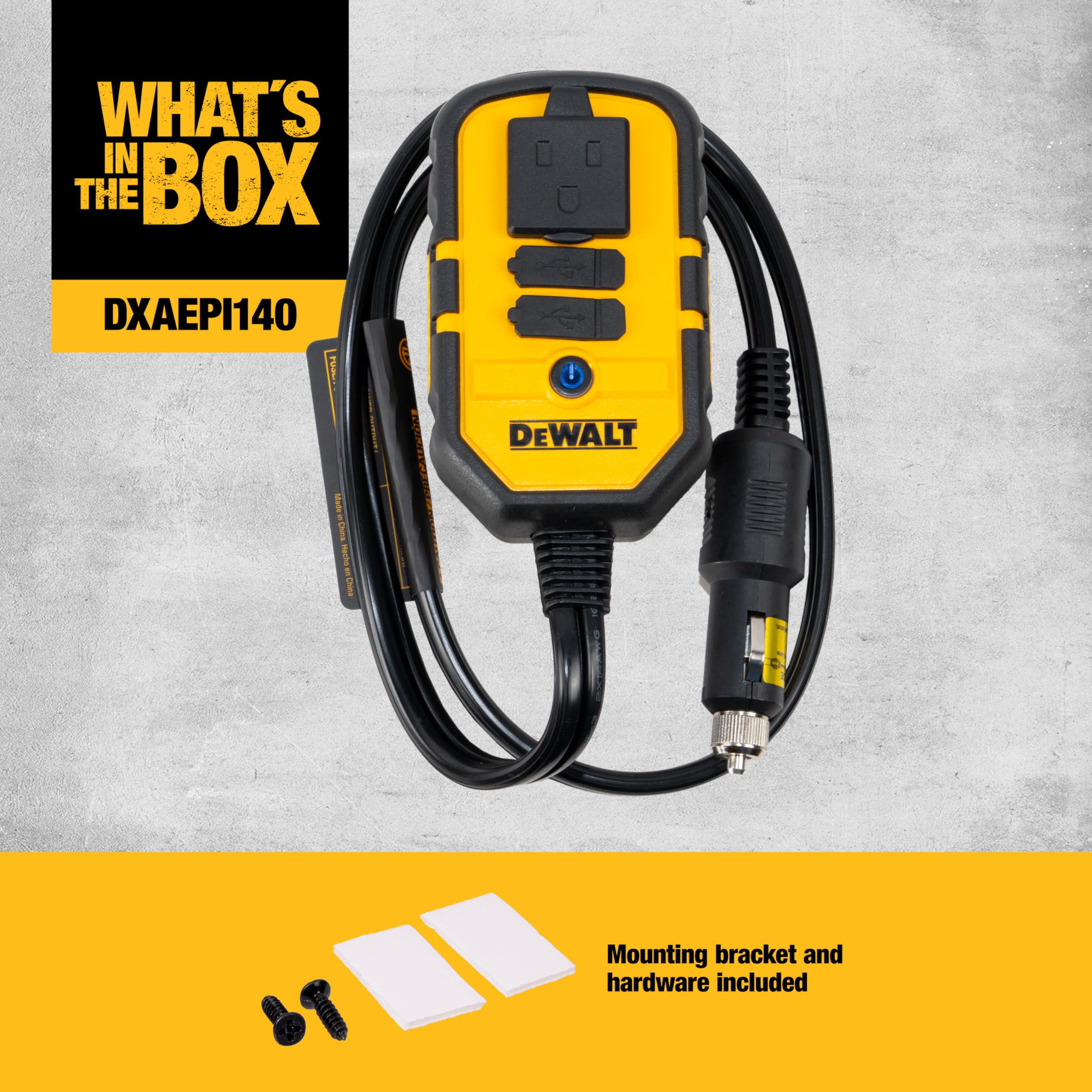 DEWALT 140W Car Power Inverter and AC Converter